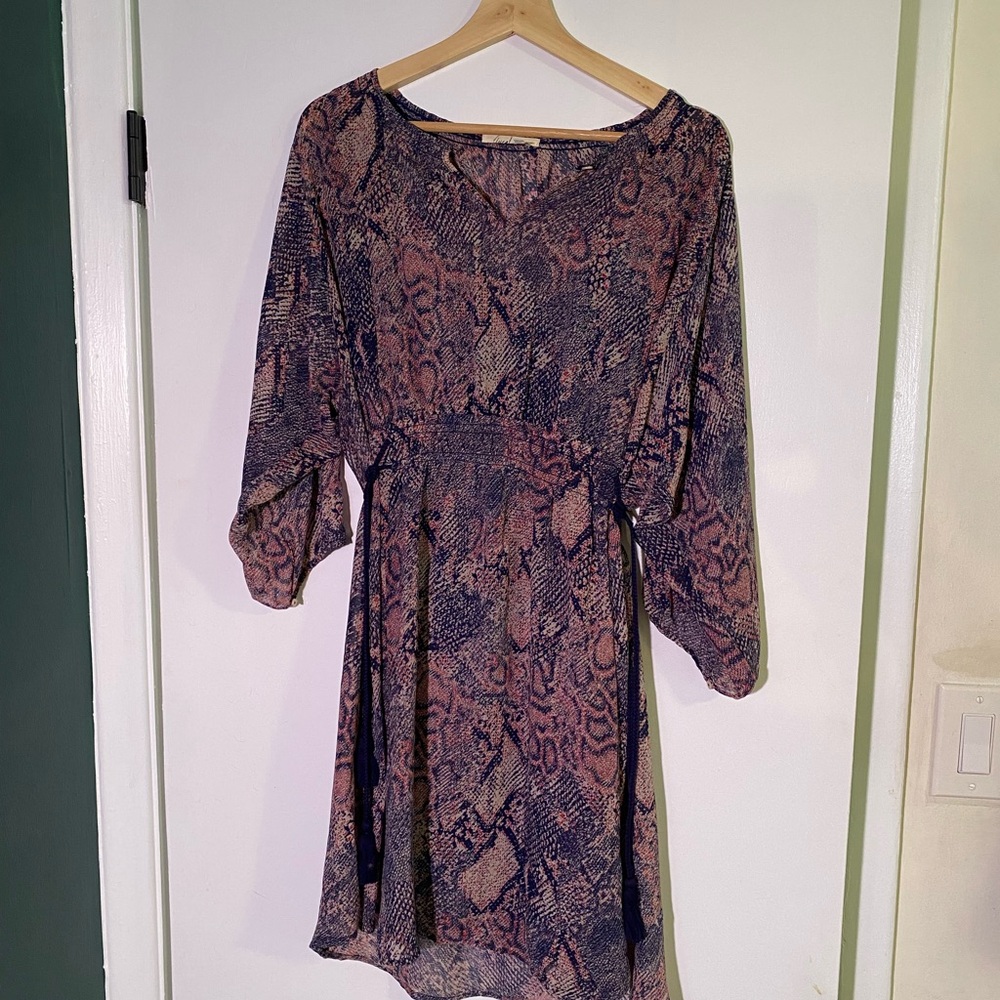 Anthropologie Sheer Pattern Dress